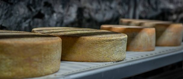 Würzen von Käse im Bergwerk - Foto, Bild