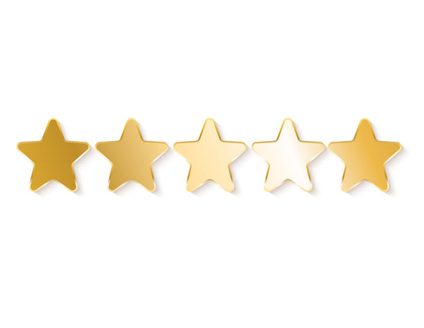 Five stars isolated decor - Vector, Image