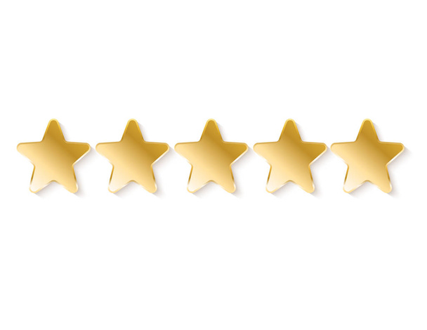 Five stars isolated decor - Vector, Image