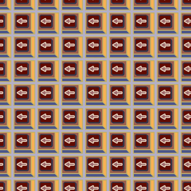 Naadloze abstracte patroon met pijlen op knoppen - Vector, afbeelding