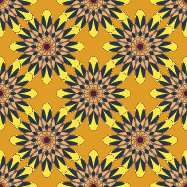  abstract floral  geometric seamless pattern for background - Vector, Image