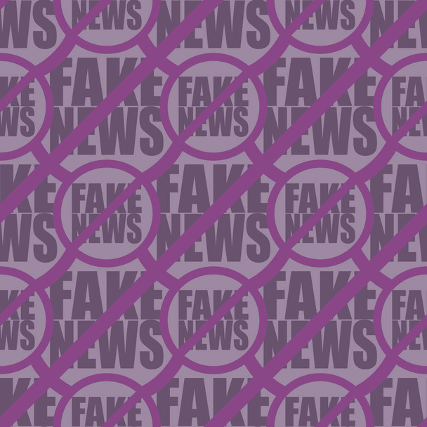 Conceptual seamless pattern with logo fake news. Global problems of humanity. - Vector, Image