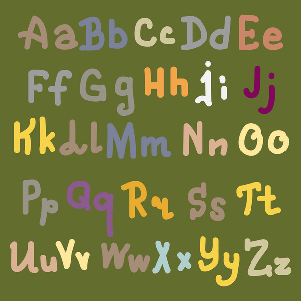 Χέρι συρμένο αλφάβητο. Βούρτσα ζωγραφισμένα γράμματα. Χέρι γράμματα και προσαρμοσμένη τυπογραφία για σας λογότυπο σχέδια, αφίσες, προσκλήσεις και κάρτες - Διάνυσμα, εικόνα