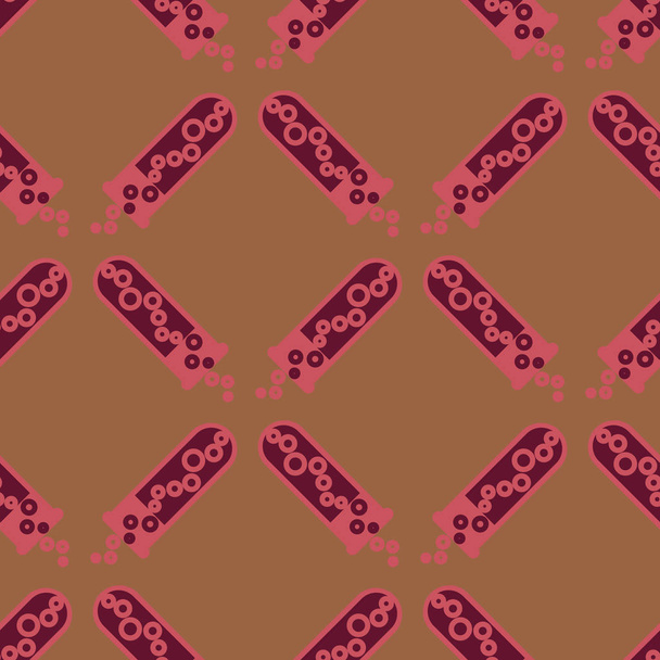 Chemistry test tubes on bright background. Seamless pattern. - Vector, Image
