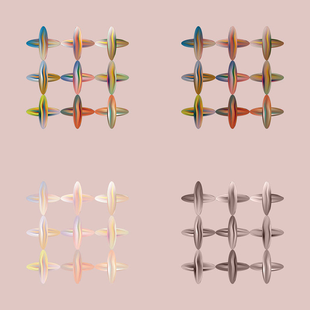 fios coloridos cruzes, ilustração vetorial
  - Vetor, Imagem