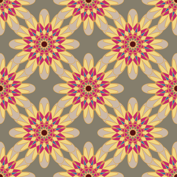  абстрактный цветочный геометрический бесшовный рисунок для фона
 - Вектор,изображение