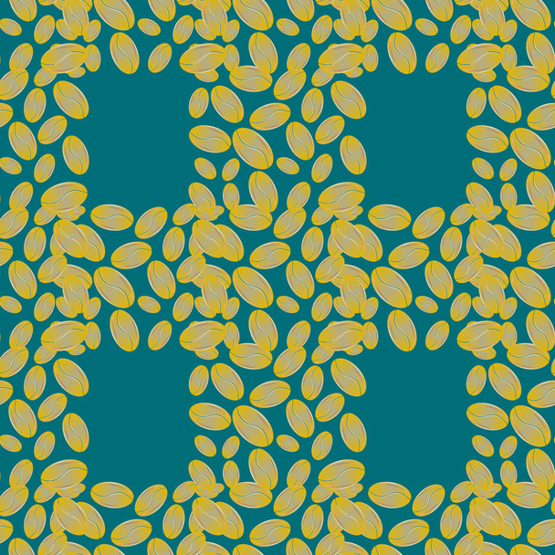 Koffie bonen naadloze patroon achtergrond - Vector, afbeelding