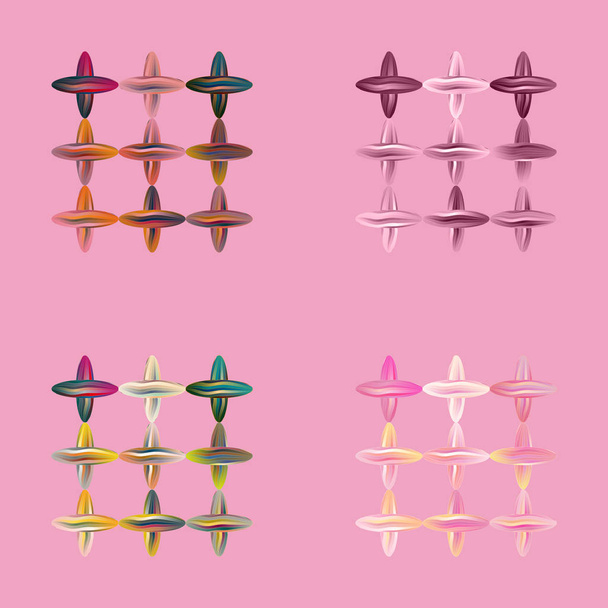 cruces de hilos de colores, ilustración de vectores
  - Vector, imagen
