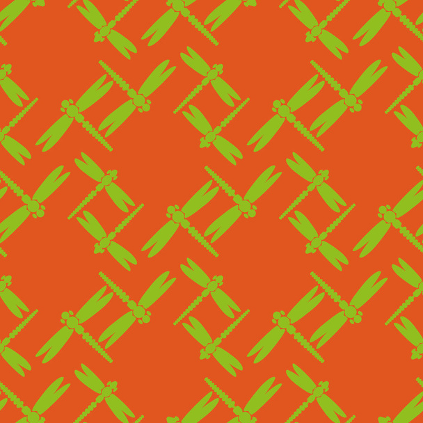 Декоративний кольоровий безшовний візерунок з милими бабками
 - Вектор, зображення