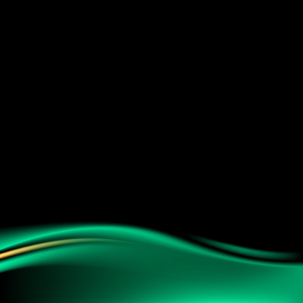 Dark green stage curtain on a black background - Vector, Image