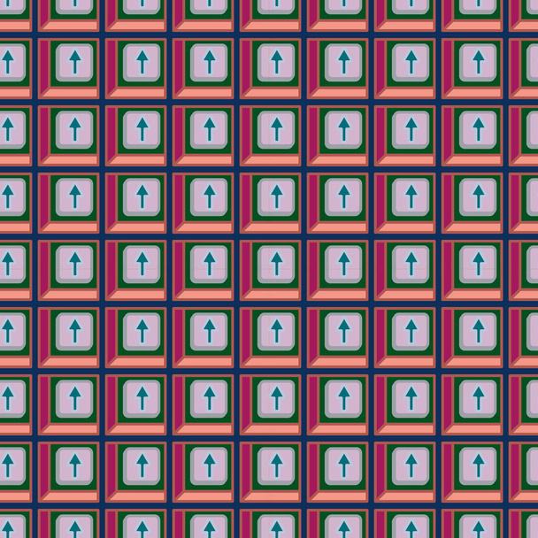 Abstraktní vzor bezešvé s šipky na tlačítkách - Vektor, obrázek