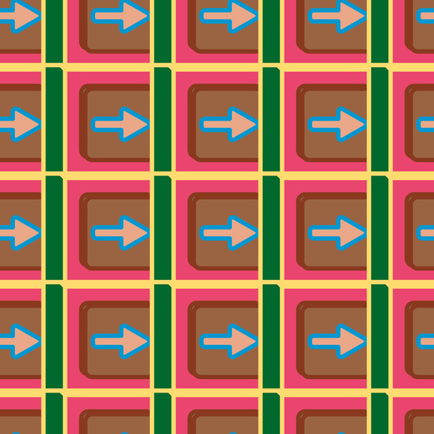Patrón abstracto sin costuras con flechas en los botones
 - Vector, Imagen