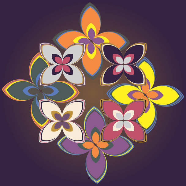 Geometric floral icon vector illustration  - Vector, Image