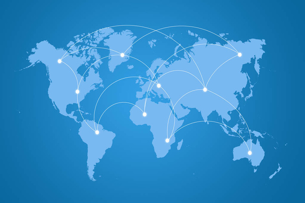 kék világ Térkép kapcsolat - Fotó, kép