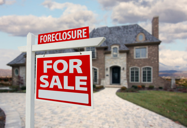 Foreclosure Home For Sale Sign and House - Photo, Image