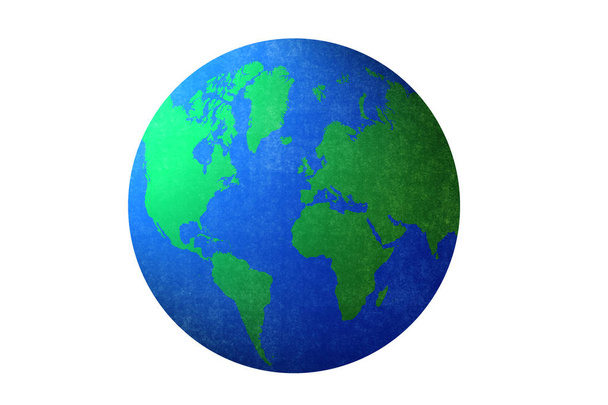 Earth globes isolated on white background - Photo, Image