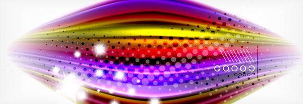 flüssige Farben abstrakter Hintergrund, bunte geometrische Hintergrund - flüssige Formen Zusammensetzung - Vektor, Bild