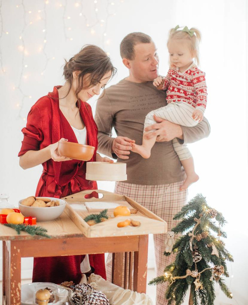 Sweet family and Christmas cookies at home  - Foto, Bild