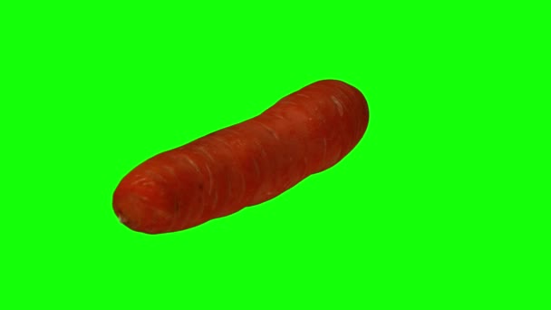 Реалистичный рендеринг вращающейся морковки на зеленом фоне. Видео бесшовно зациклено, а объект отсканирован в 3D из настоящей морковки.
. - Кадры, видео