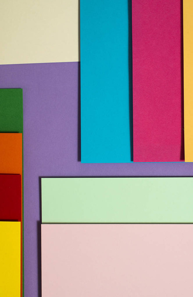 Colorful folded paper material design. Colour spectrum. Rainbow colours on paper.  - Fotó, kép