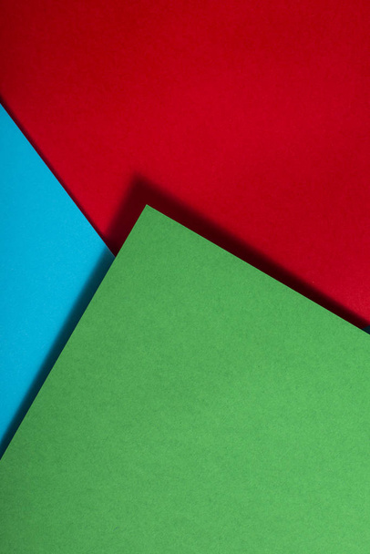 Vibrant colors palette paper design. Geometric shapes. Abstract multicolor paper composition. - Photo, Image
