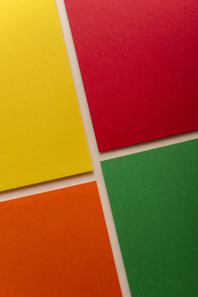 Vibrant colors palette paper design. Geometric shapes. Abstract multicolor paper composition. - Fotó, kép