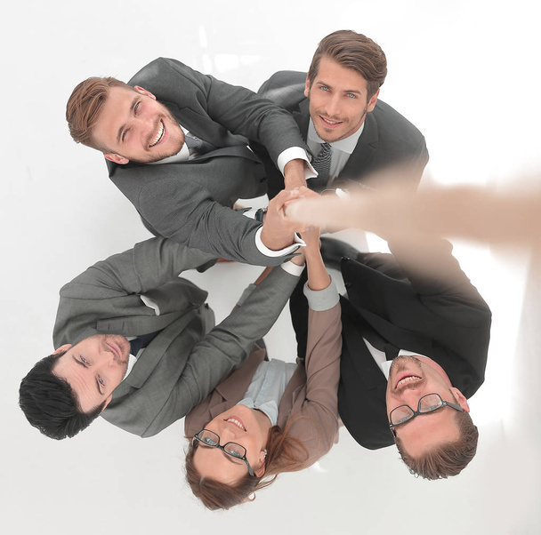 top view .business team climbing the rope - Photo, Image