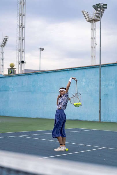 young woman playing tennis - Photo, Image