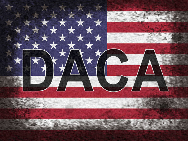 Daca Kids Dreamer Legislation Flag For Us Immigration. Passport For Immigrant Children In The United States - 2d Illustration - Photo, Image