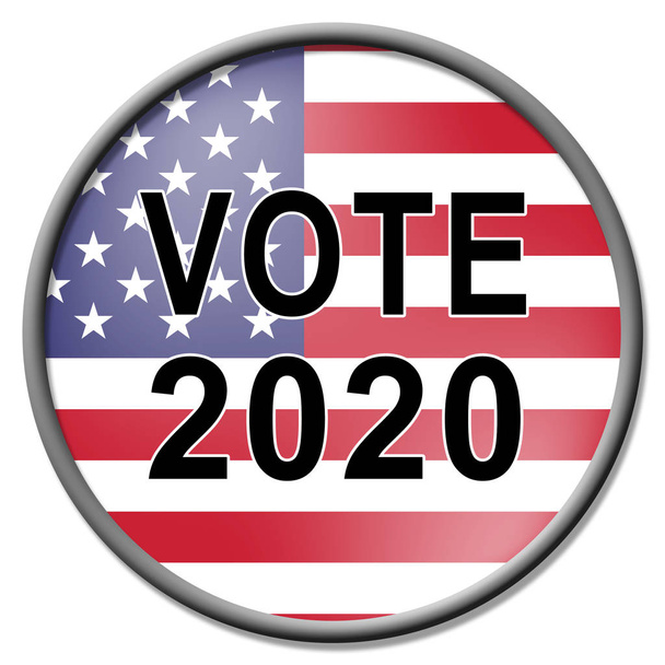 Elecciones 2020 EE.UU. Elección Presidencial para Candidatos. Campaña del Referéndum Político de los Estados Unidos - 3d Illustration - Foto, imagen
