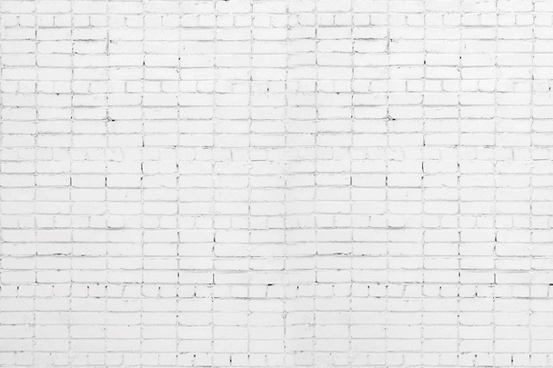 ένα λευκό περίπου υφή τοίχο από τούβλα ασπρισμένο - Φωτογραφία, εικόνα