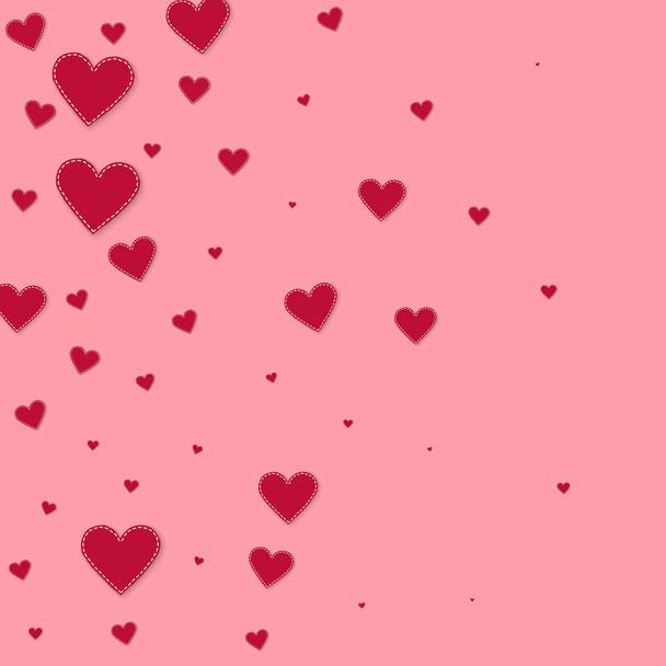 Red heart love confettis. Valentine's day gradient - Vector, Image