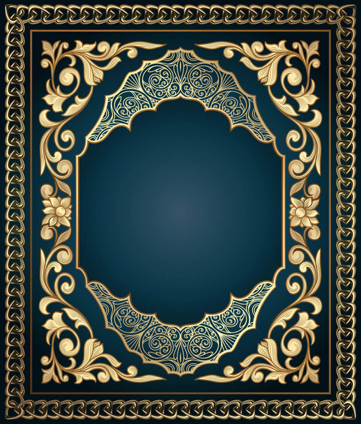 Golden ornate decorative design - Vector, imagen