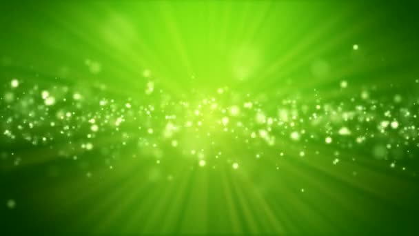 Video animation of natural light particles green motion background with the message happy easter in red - spring - bokeh - Footage, Video