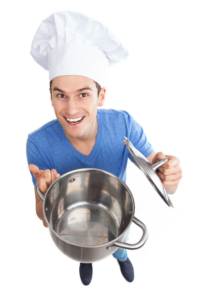 Chef holding cooking utensils - Фото, изображение