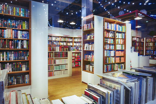 Kiev, Ukraine - December, 2018: Famous international books for sale in the Libri bookstore, one of the book retailers in Ukraine. - image - 写真・画像