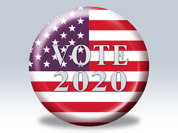 2020年アメリカ合衆国大統領選挙候補者。アメリカ政治国民投票キャンペーン- 3Dイラスト - 写真・画像