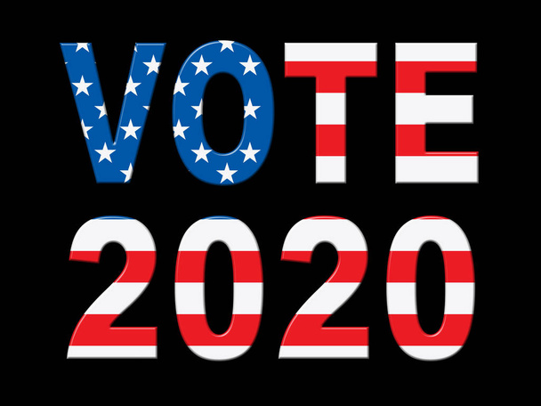 2020 Election Usa Presidential Vote For Candidate. United States Political Referendum Campaign - 2d Illustration - Photo, Image