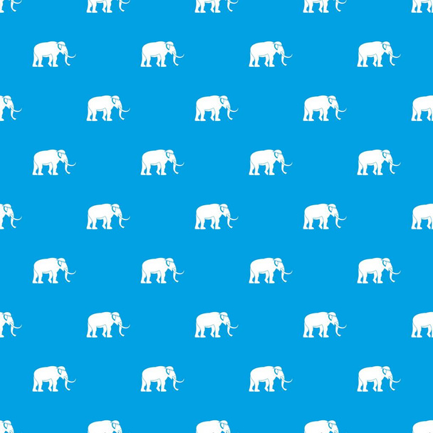 Mammoth pattern vector seamless blue - Vector, Image