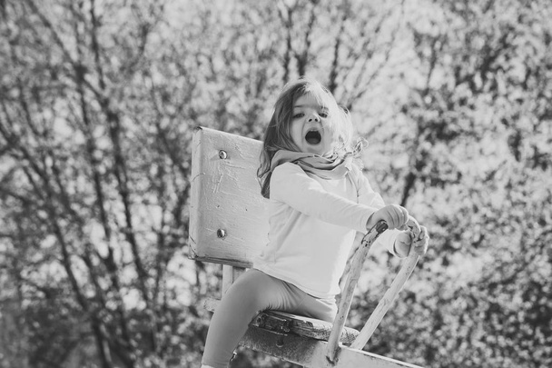 Happy child have fun on playground - Zdjęcie, obraz