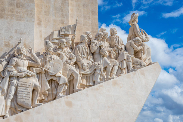 Szczegóły pomnik odkrywców w Lizbonie miasto, stolica Portugalii - Zdjęcie, obraz