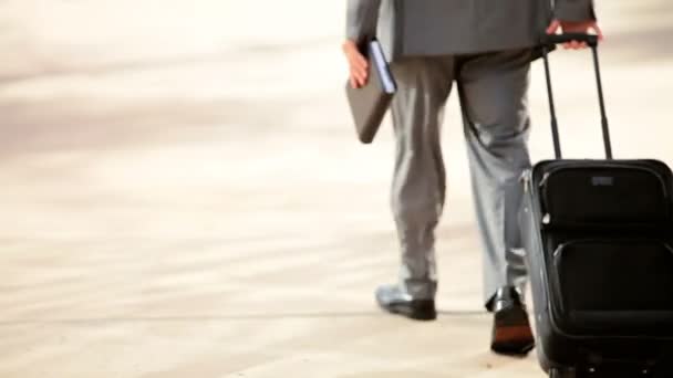 Hombre Executive Returning Viajes de negocios
 - Metraje, vídeo