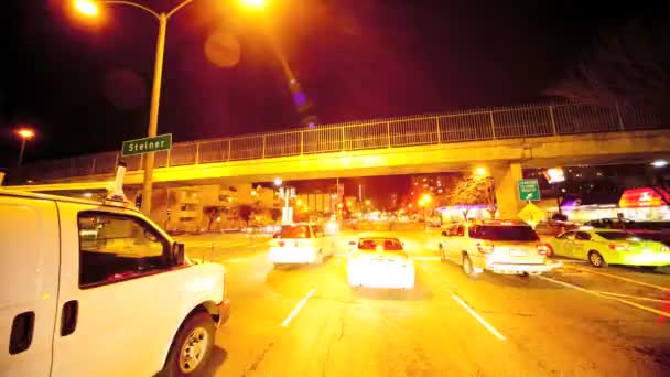 tijd lapse pov nacht san francisco straten - Video