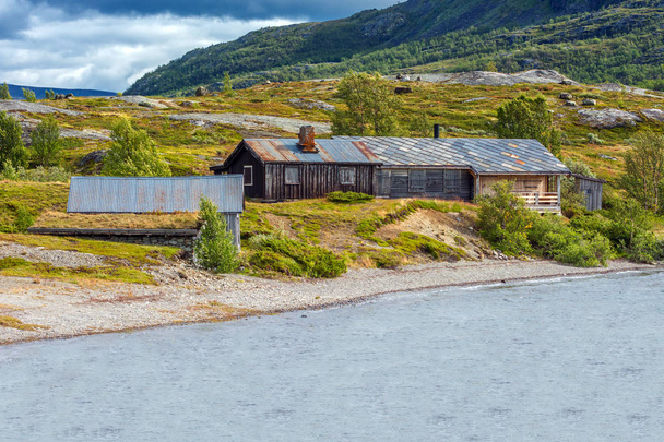 Staré norské domy v národním parku Jotunheimen, země: - Fotografie, Obrázek