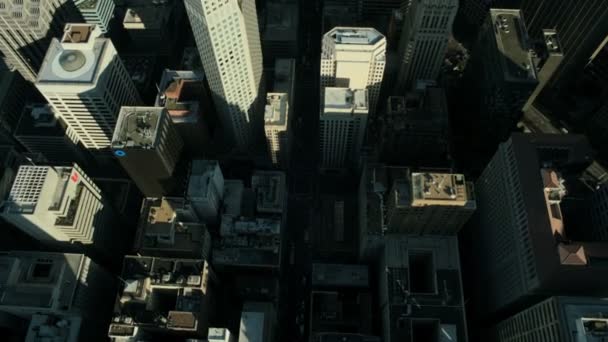 verticale luchtfoto van metropool wolkenkrabbers, Verenigde Staten - Video