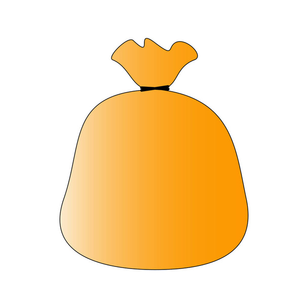  Nádherný design oranžové pytle na bílém pozadí - Vektor, obrázek