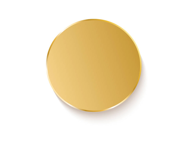 Gold sticker isolated decor - Vector, Imagen