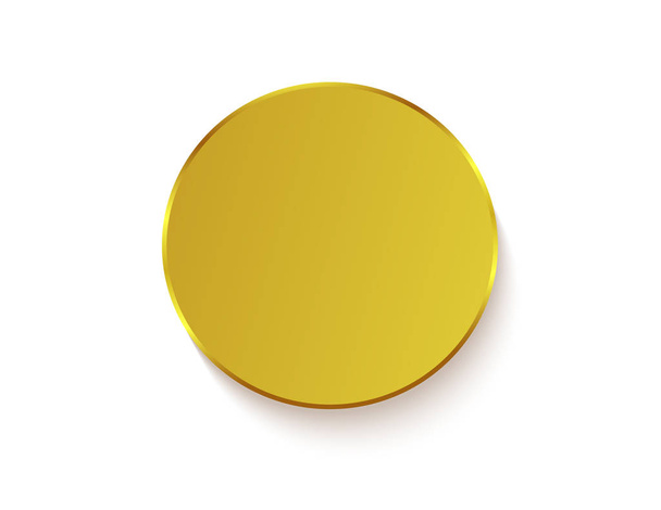Gold sticker isolated decor - Vector, imagen