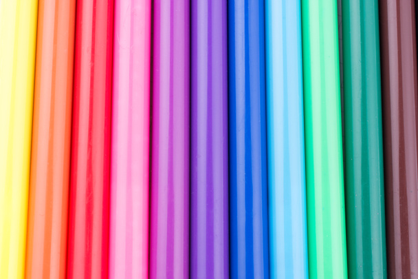 Felt-tip pens of various color in line - Фото, изображение