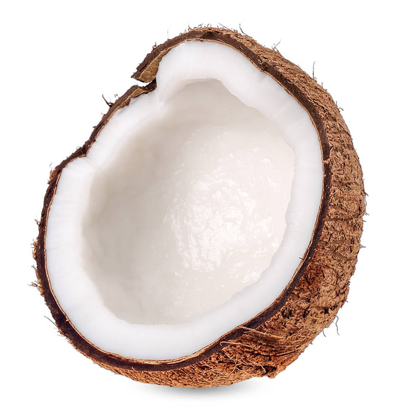 Kokosmilch isoliert auf weiß mit Schneideweg - Foto, Bild